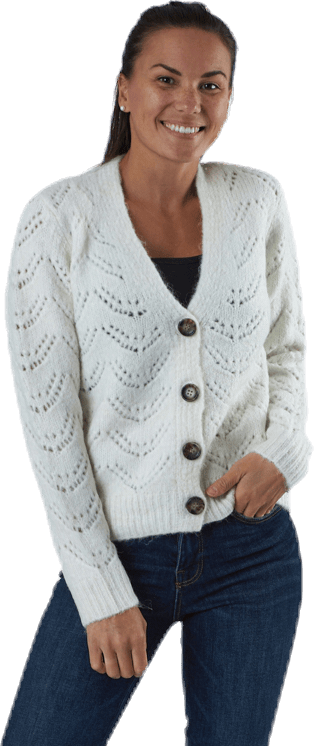 Bibi Ls  Knit Cardigan White