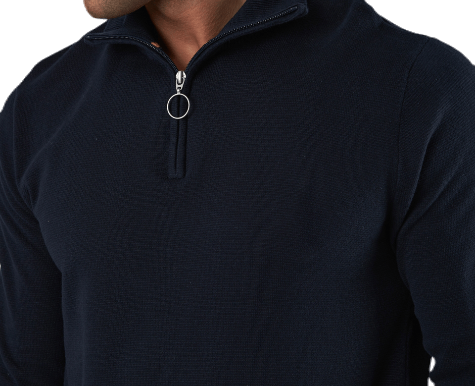 Eli Knit High Neck Zip White - Bild 5