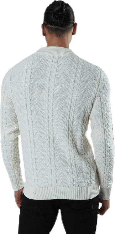 Julian Knit Cable High Neck White - Bild 3