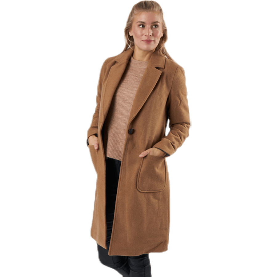 Olivia-Astrid Wool Coat Otw Brown
