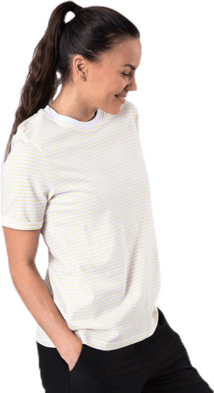 Ria Ss Fold Up Tee White, Female, Abbigliamento, Maglietta, Bianca, XL