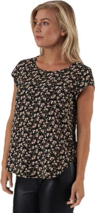 Vic Ss Aop Top Wvn Black - Bild 2