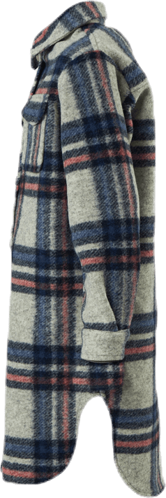 Lou-Lou L/S Check Long Shacket Grey - Bild 2