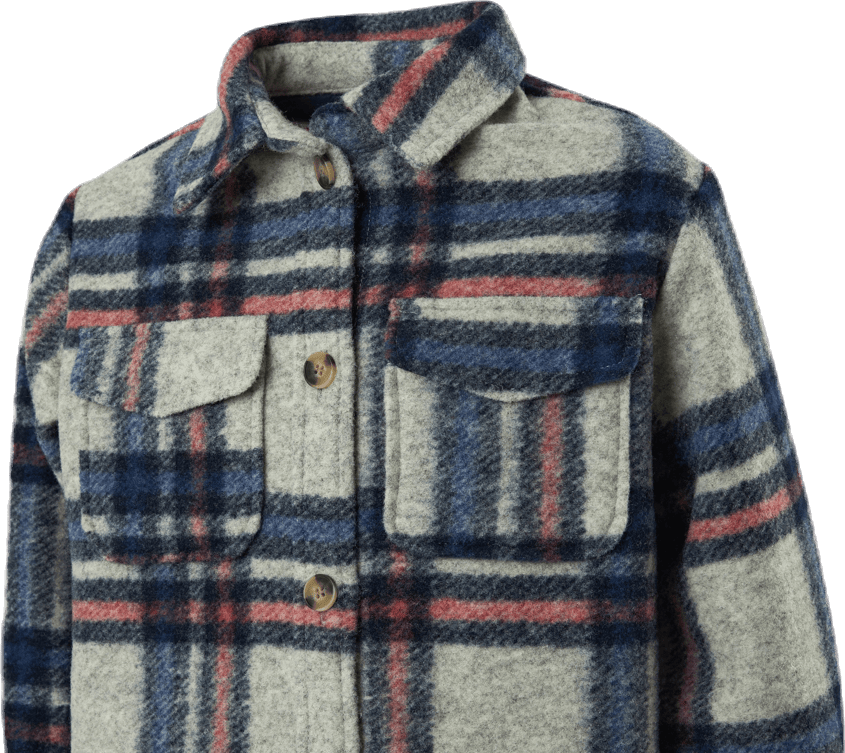 Lou-Lou L/S Check Long Shacket Grey - Bild 4