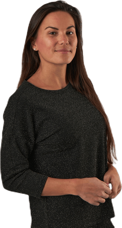 New Queen 3/4 Glitter Top Jrs Black - Bild 2