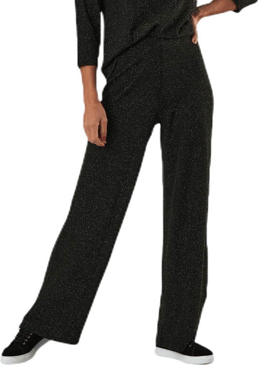 New Queen Glitter Pant Jrs Black, Female, Klær, Bukser, Svart, M