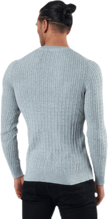 Blacamp Cable Knit Crew Neck Grey - Bild 2