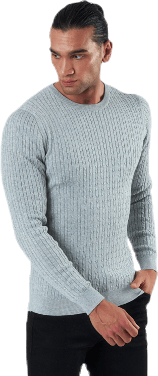 Blacamp Cable Knit Crew Neck Grey - Bild 3
