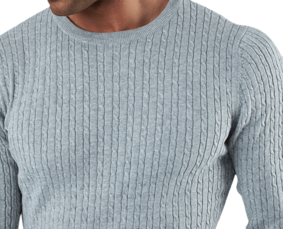 Blacamp Cable Knit Crew Neck Grey - Bild 4