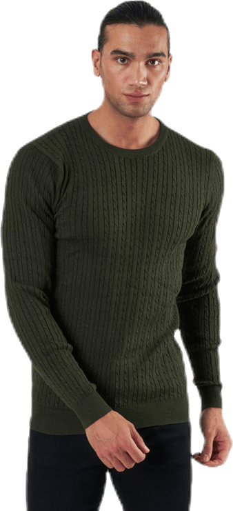 Blacamp Cable Knit Crew Neck Black