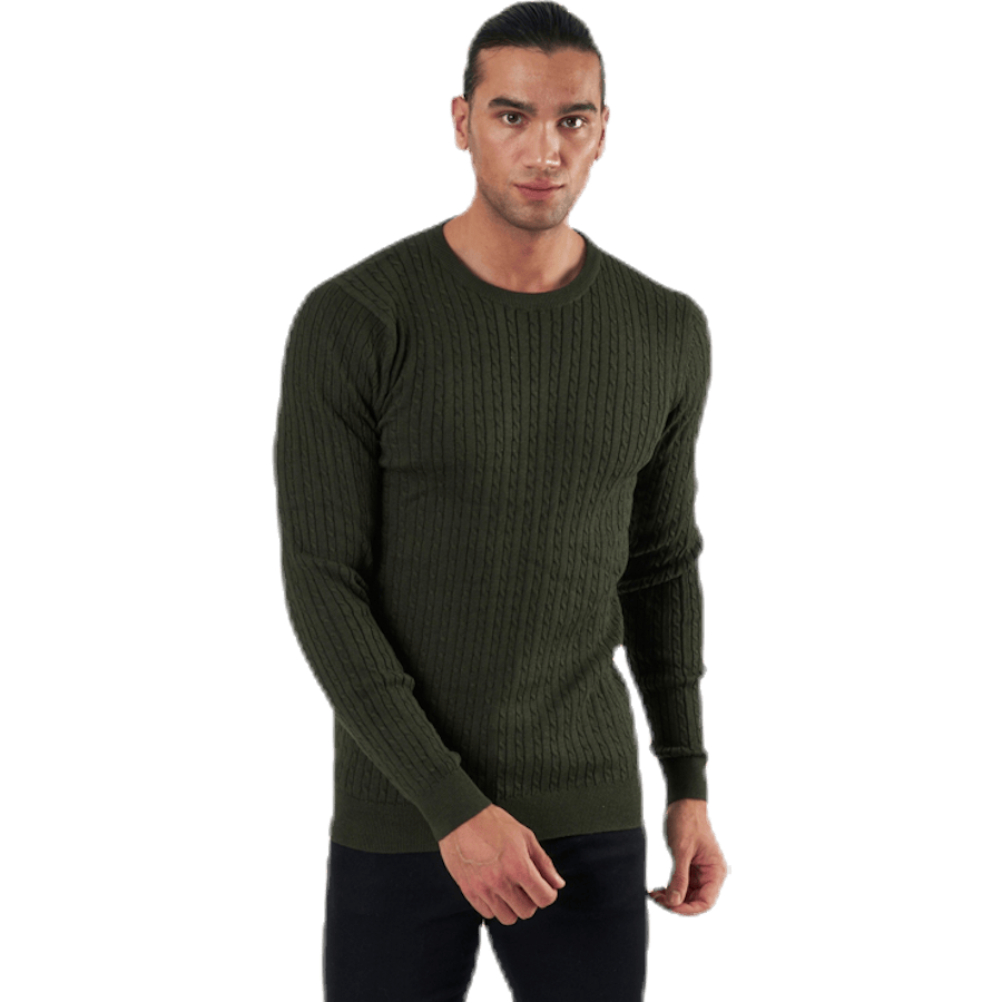 Blacamp Cable Knit Crew Neck Black