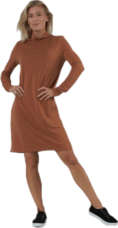 Bamala T-Neck Ls Dress Beige