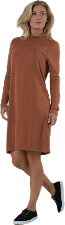 Bamala T-Neck Ls Dress Beige - Bild 2