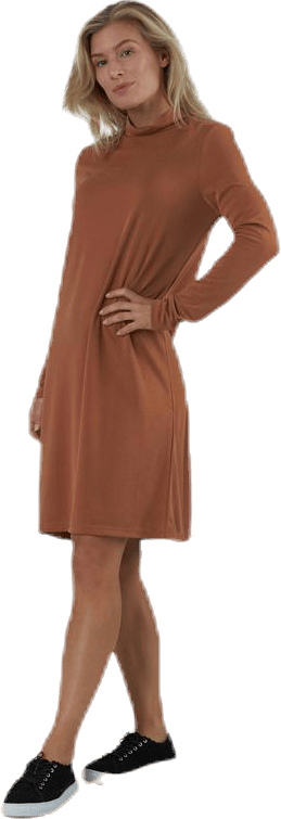 Bamala T-Neck Ls Dress Beige - Bild 3