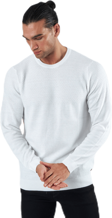 Blacamp Knit Structure Crew Neck White
