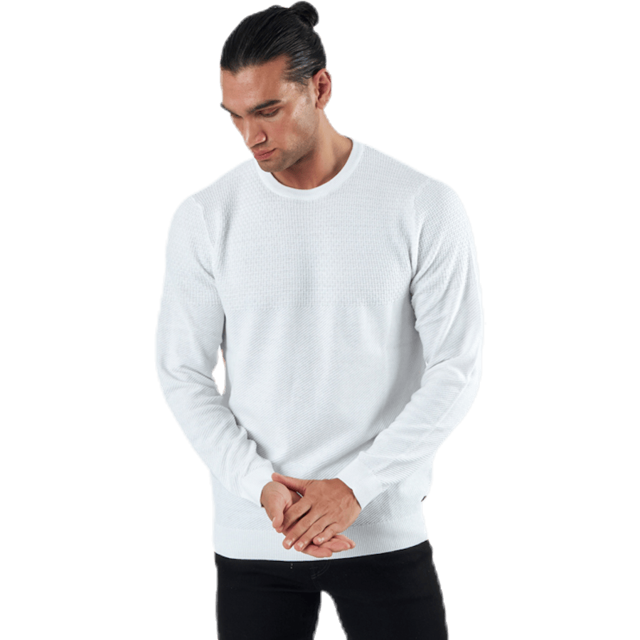 Blacamp Knit Structure Crew Neck White