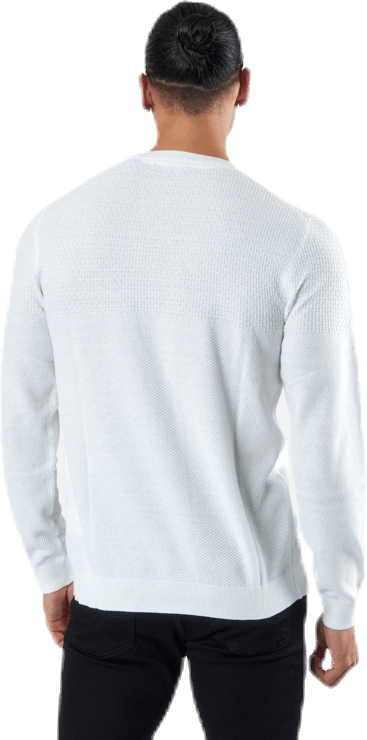 Blacamp Knit Structure Crew Neck White - Bild 2