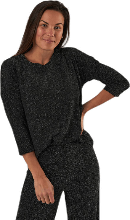 New Queen 3/4 Glitter Top Jrs Black - Bild 2