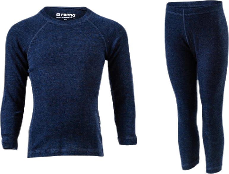 Kinsei Merino Wool Set Blue, Unisex, Bekleidung, Grundschicht, Blau, 80