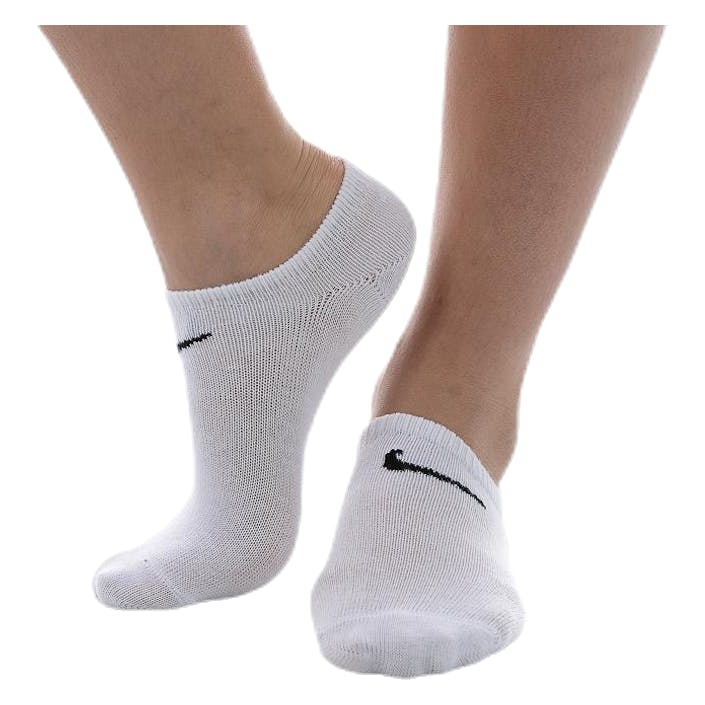 3-pack Lightweight No Show White/Black, Unisex, Odzież, Skarpety, Trening, Biały, 34-38