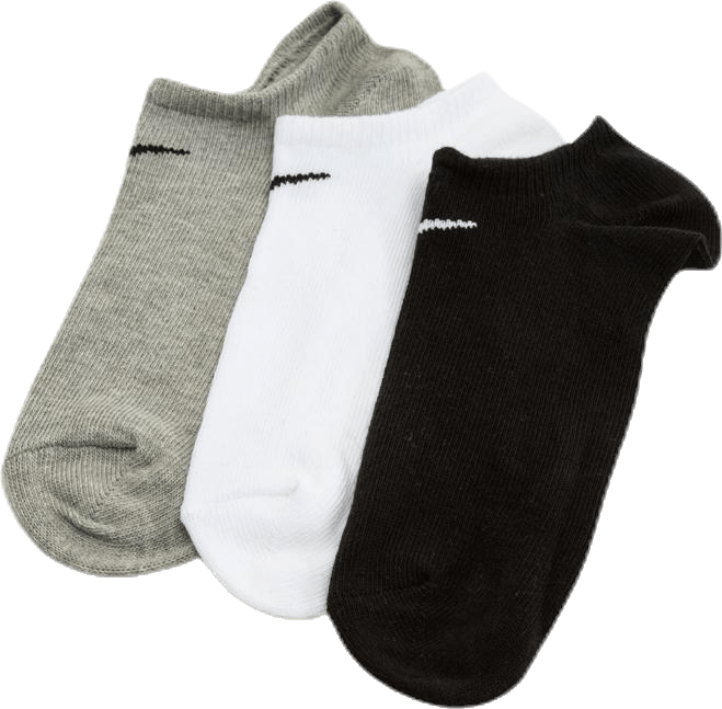 3-pack Lightweight No Show Black, Unisex, Kläder, Strumpor, Träning, Vit, 34-38