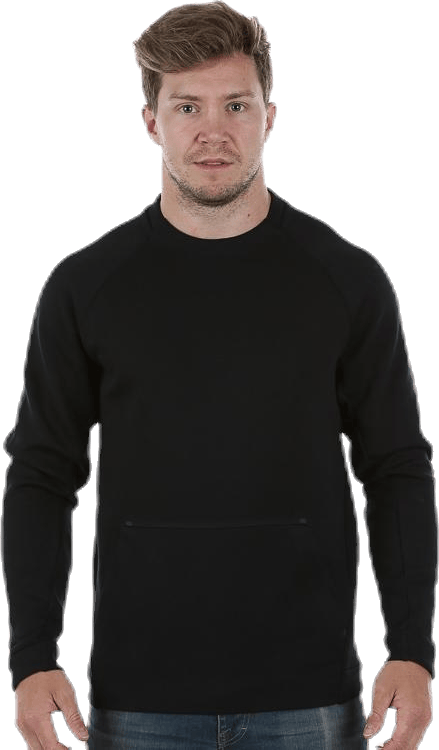 Tech Fleece Crew Black, Male, Odevy, Košele, Čierna, M