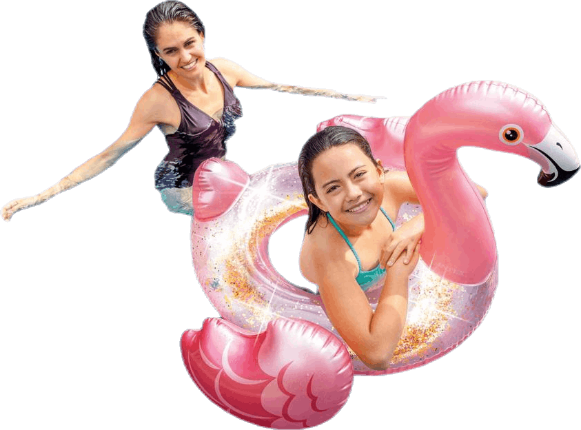 Glitter Flamingo Tube Pink, Unisex, Ekwipunek, zabawki i gry, Różowy, ONESIZE