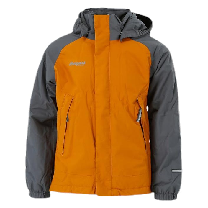 Storm Ins Kids Jacket 10 000 mm Grey/Yellow, Unisex, Apparels, jackets, Grey/Yellow, 92