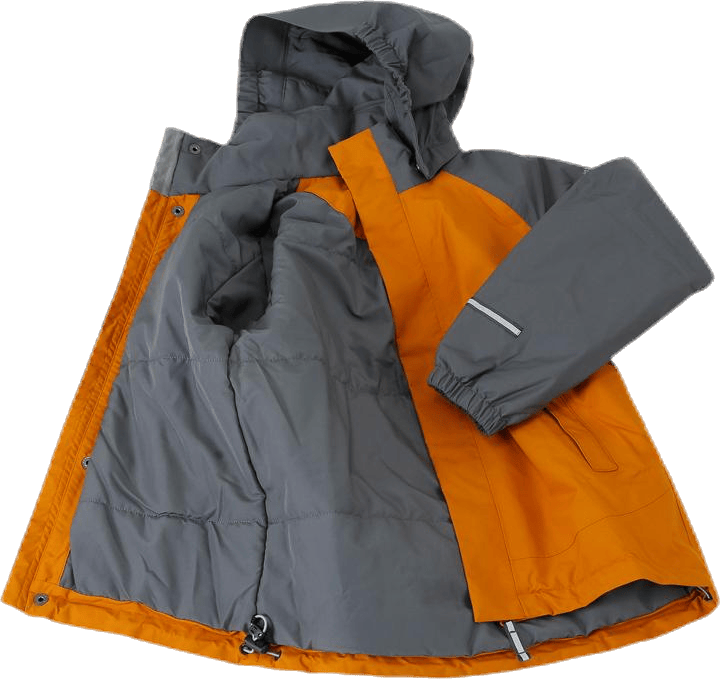 Storm Ins Kids Jacket 10 000 mm Grey/Yellow - Bild 4