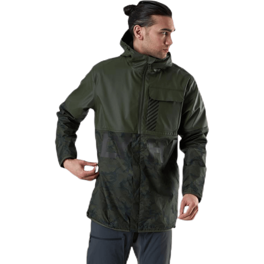 Active Hybrid Pu Jacket Green