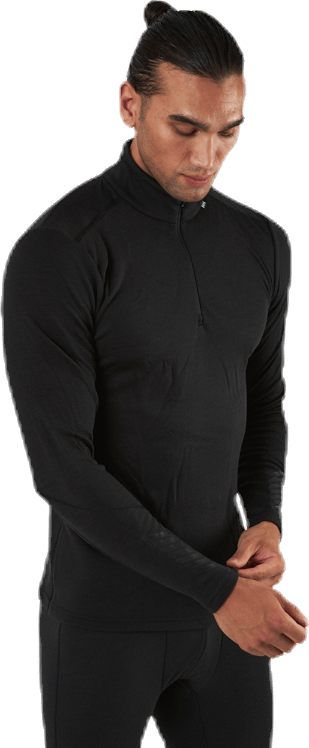 Lifa Merino Midweight 1/2 Zip Black, Male, Apparels, base layers, Alpine sports, Black, M