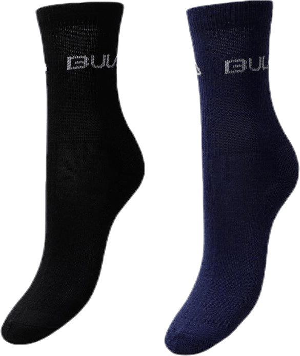 2-Pack Wool Socks Junior Blue/Black, Unisex, Vêtements, Chaussettes, Bleu/Noir, 34-36