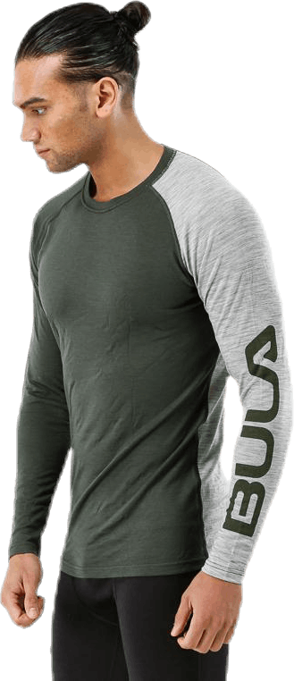 Attitude Crew Green/Grey, Male, Kleding, basis lagen, Groen/Grijs, XL