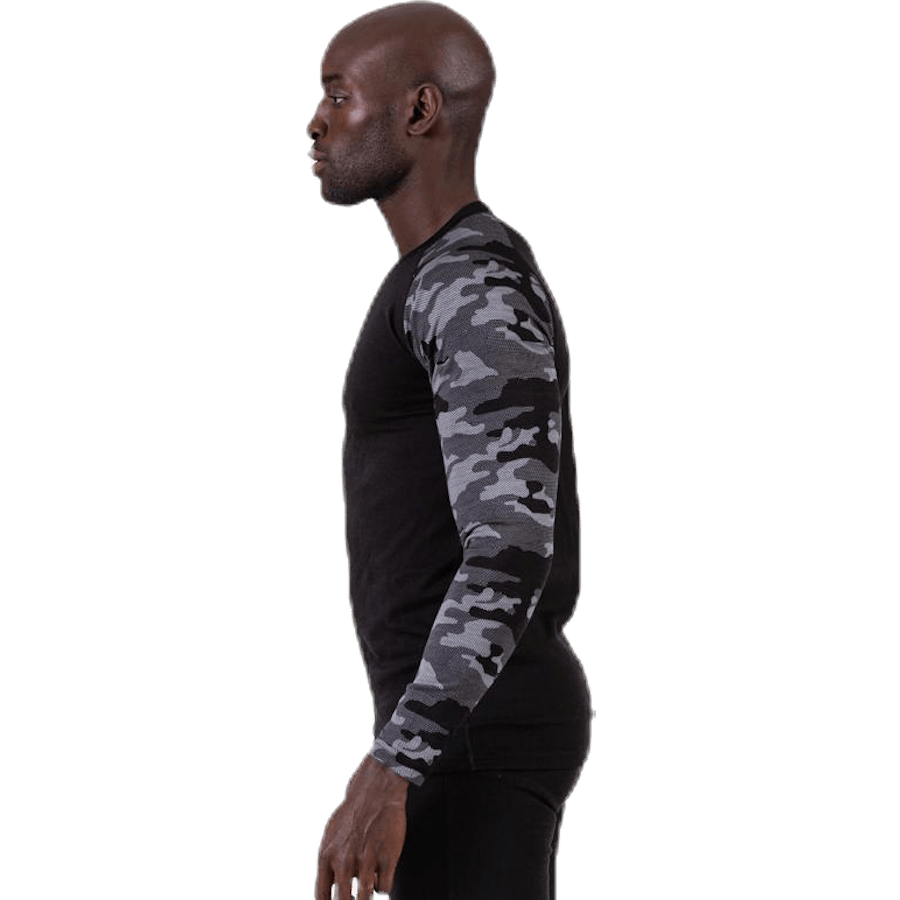 Camo Merino Wool Crew Black - Bild 2
