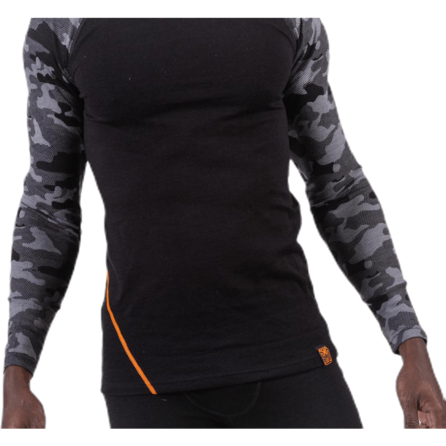 Camo Merino Wool Crew Black - Bild 6