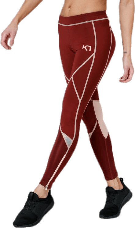 Louise Tights Red, Female, Apparels, Leggings, Workout, Red, M