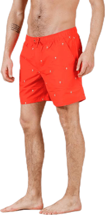 Scale Shorts Red, Male, Apparels, Swimwear, Swimming, Red, S