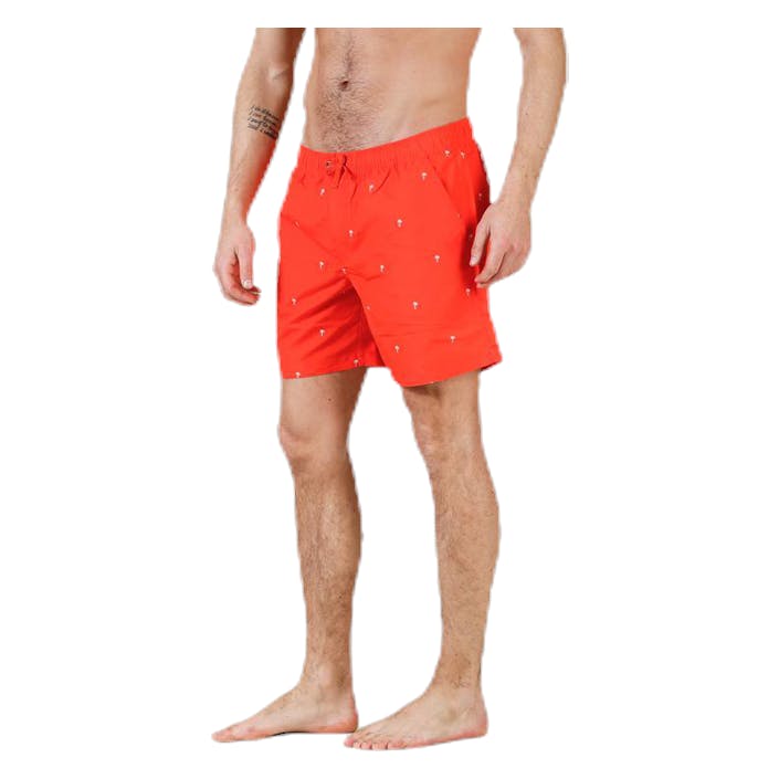 Scale Shorts Red, Male, Apparels, Swimwear, Swimming, Red, S