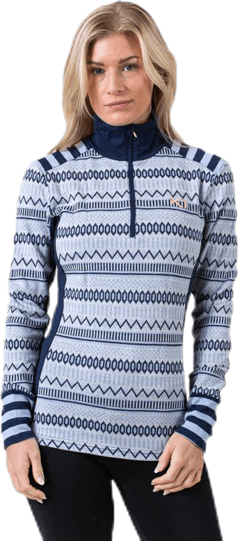 Åkle Half-Zip Shirt Blue, Female, Apparels, base layers, Alpine sports, Blue, S