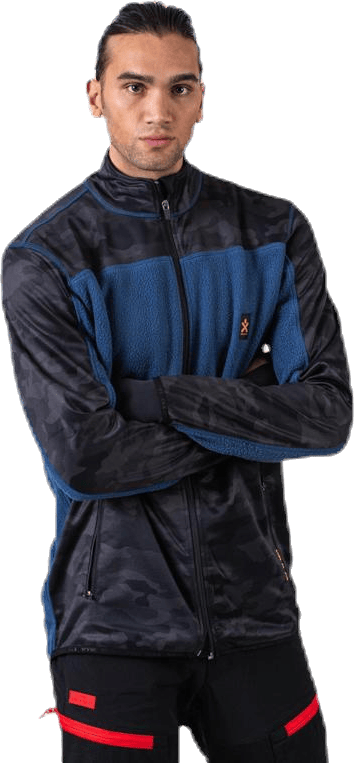 Camo Fleece Jacket Blue - Bild 3