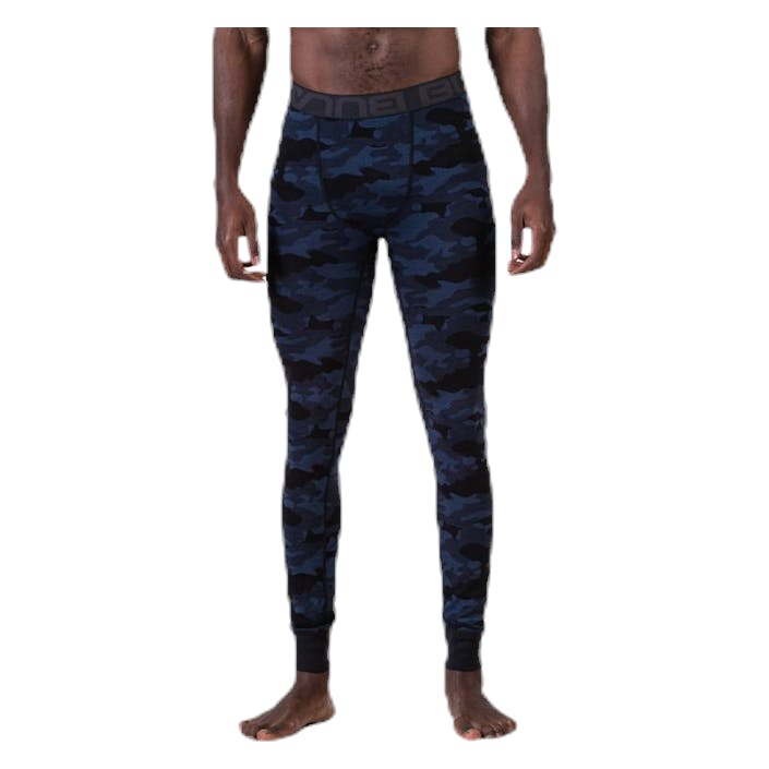 Camo Merino Wool Pant Blue, Male, Apparels, base layers, Blue, L
