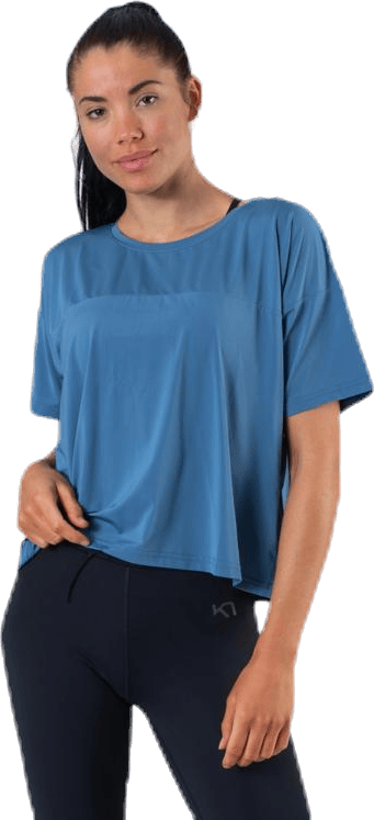 Beatrice Tee Blue/Black, Female, Vaatteet, T-paita, Treeni, Sininen/Musta, M