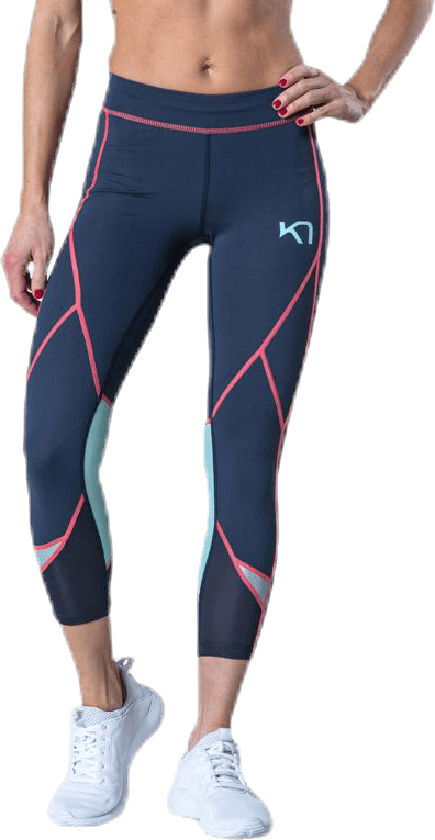 Louise 3/4 Tights Blue, Female, Apparels, Leggings, Workout, Blue, L