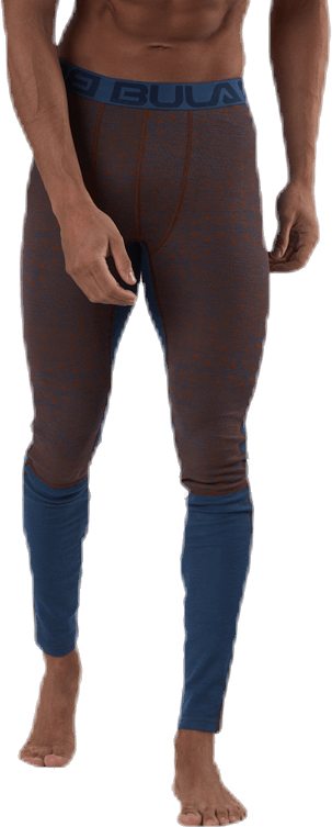 Geo Merino Wool Pants Blue/Red, Male, Odzież, podstawowe warstwy, Niebieski/Czerwony, S