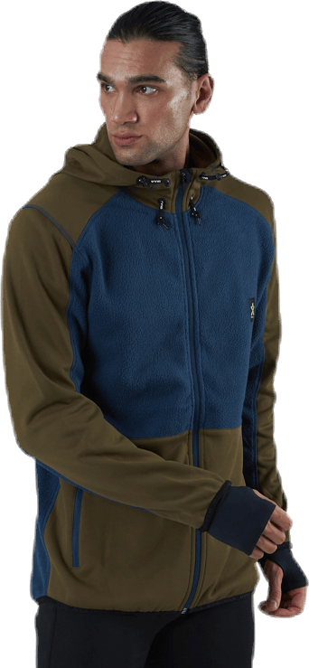 Fleece Zip Hood Blue/Green - Bild 2