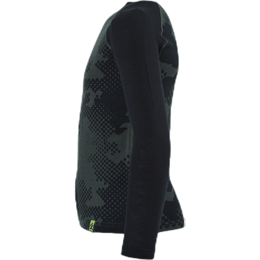 Junior Freeride Merino Wool Crew Green - Bild 2