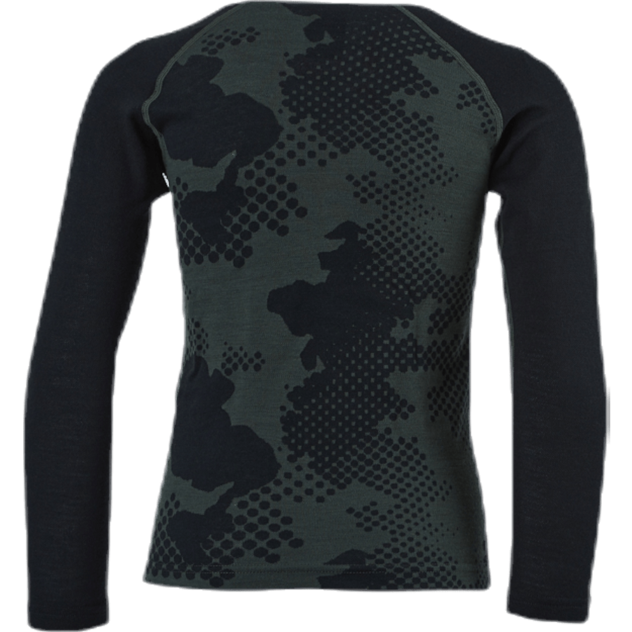 Junior Freeride Merino Wool Crew Green - Bild 3