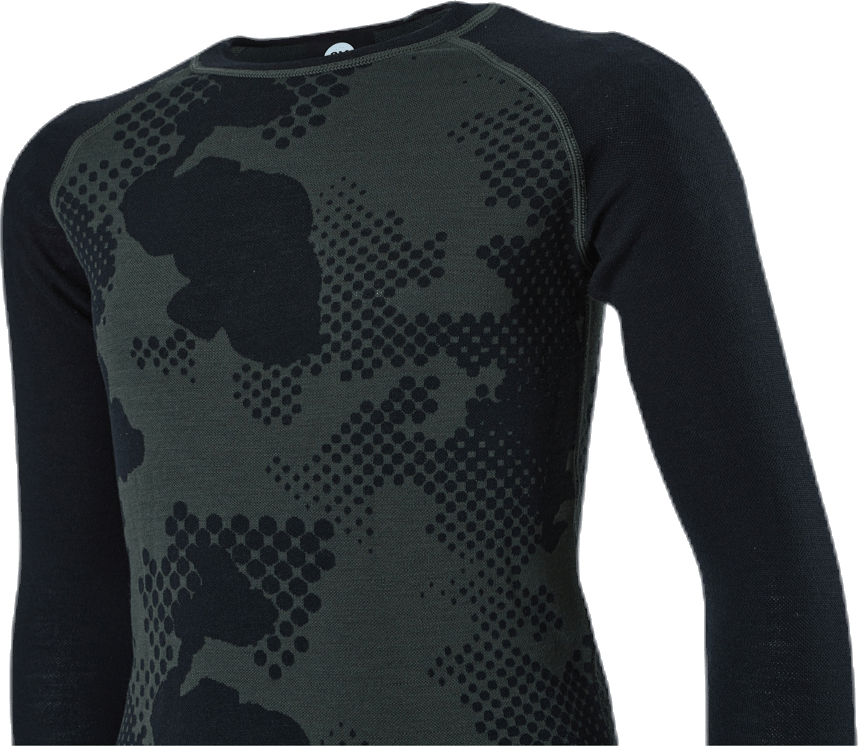 Junior Freeride Merino Wool Crew Green - Bild 4