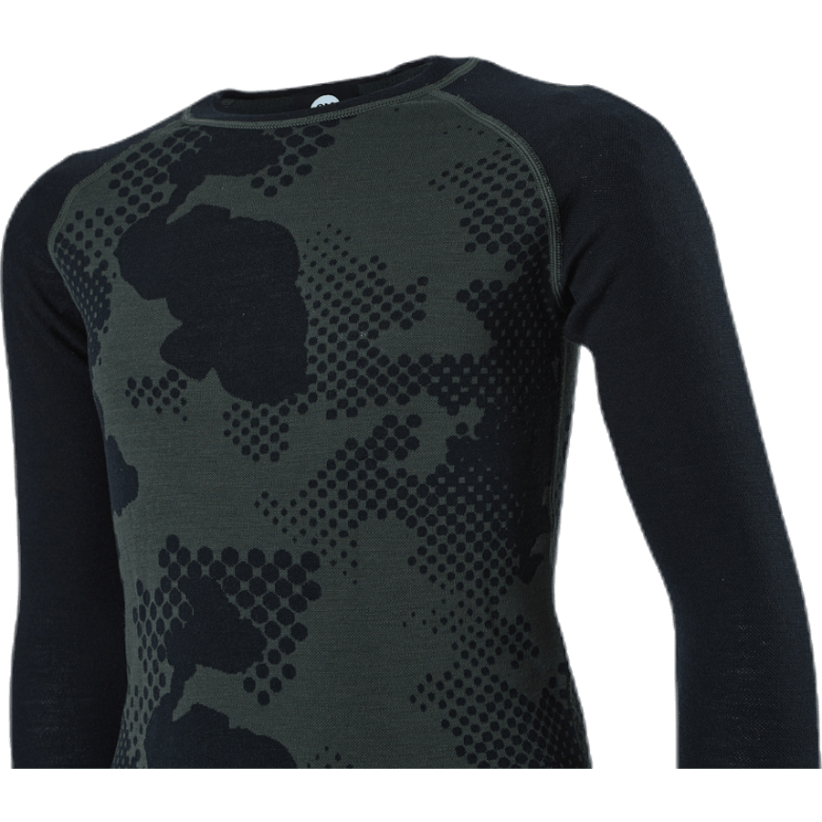 Junior Freeride Merino Wool Crew Green - Bild 4