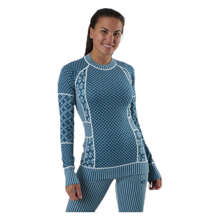 Smekker Long Sleeve Shirt Blue, Female, Kleding, basis lagen, Alpine sporten, Blauw, S
